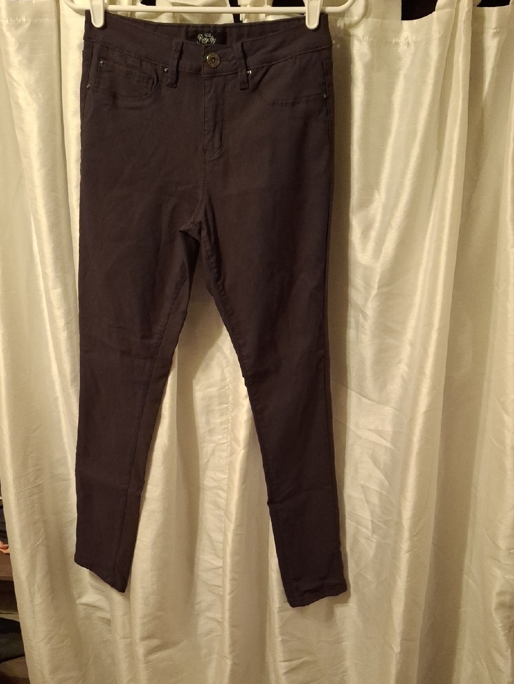 Royalty For Me Dark Gray Label Detail Pants